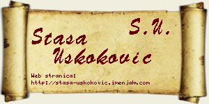 Staša Uskoković vizit kartica